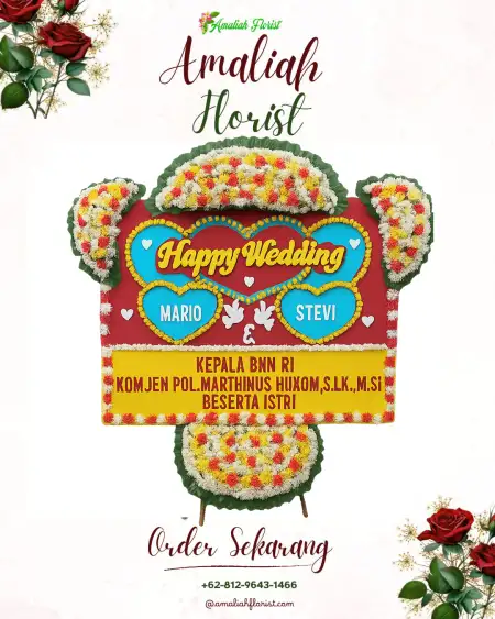 Papan Bunga Pernikahan Montong Ajan